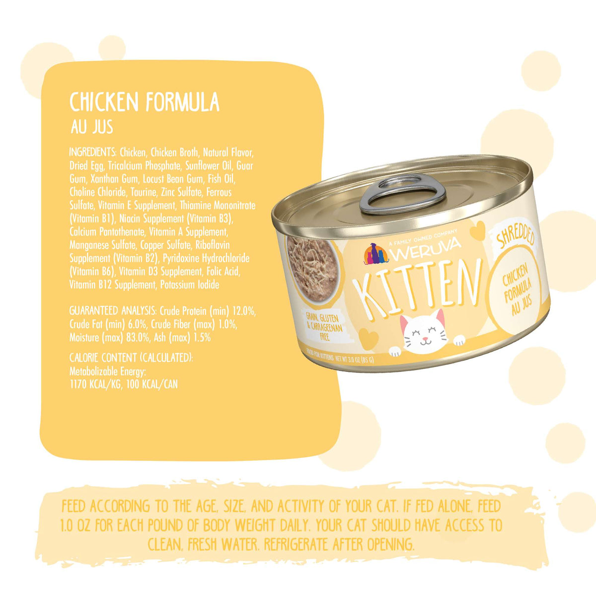 Weruva Kitten Chicken Formula AU JUS Canned Cat Food
