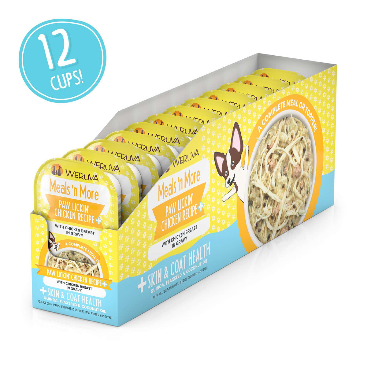 Weruva Meals &#39;n More Paw Lickin&#39; Chicken Recipe+ Dog Food Cup
