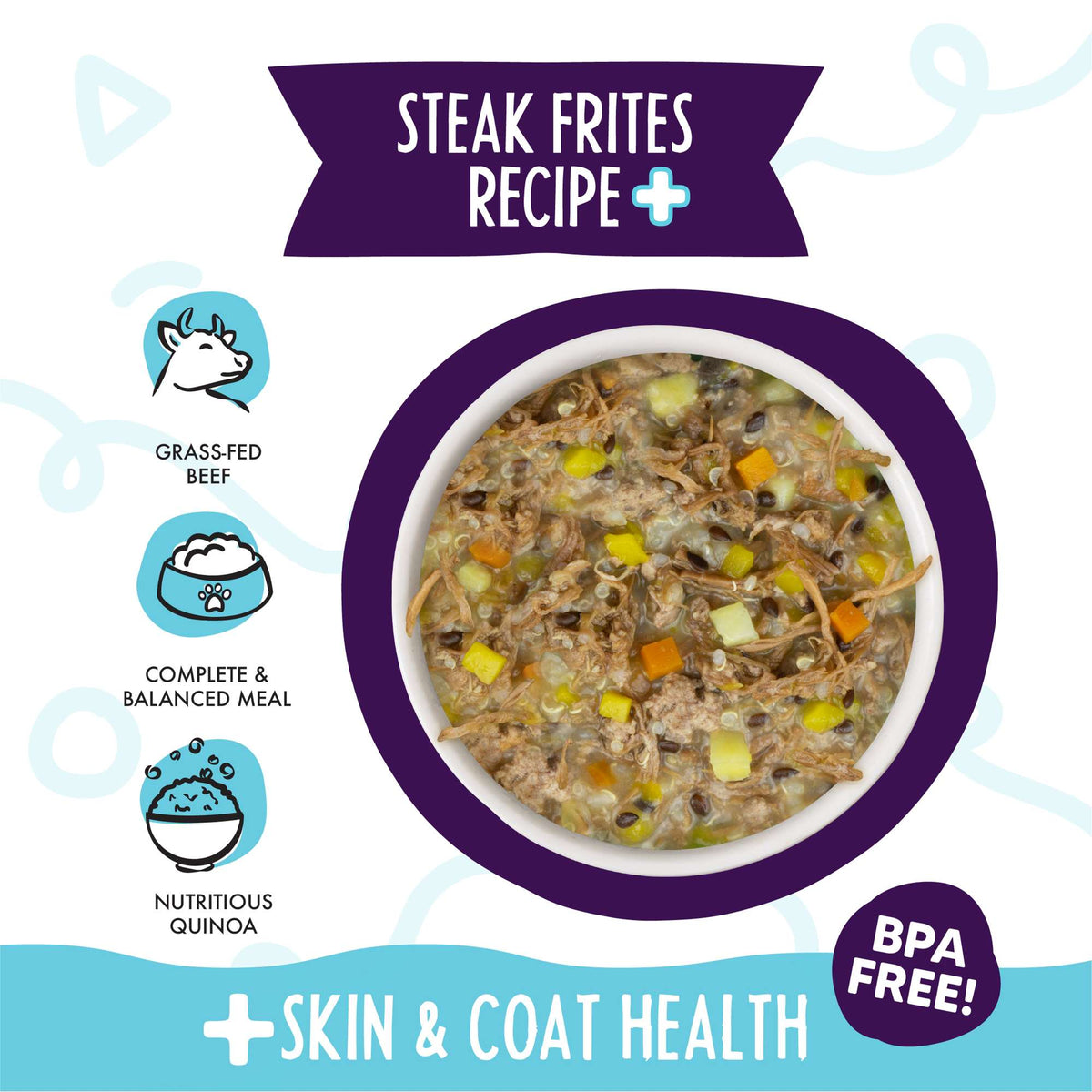 Weruva Meal N&#39; More Steak Frites Recipe+ Beef, Pumpkin &amp; Sweet Potatoes Dog Food Cup