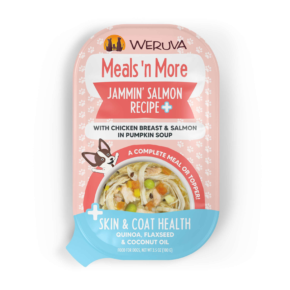 Weruva Meals N&#39; More Jammin&#39; Salmon Recipe+ Chicken &amp; Salmon in Pumpkin Soup Dog Food Cup