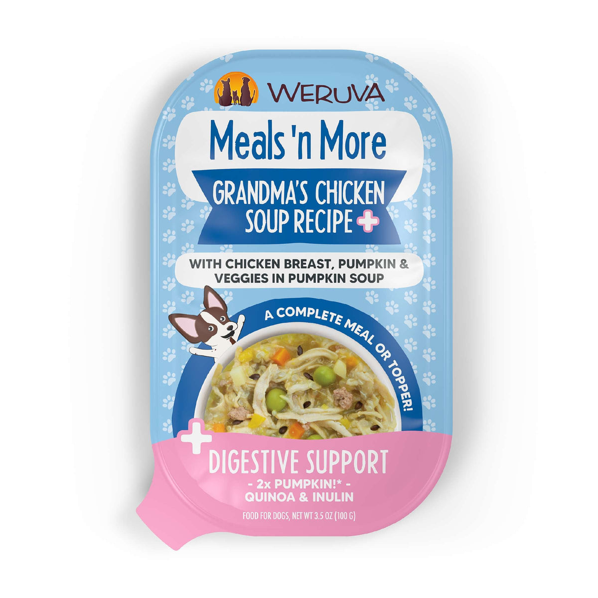 Weruva Meals &#39;n More Grandma&#39;s Chicken Soup Recipe+ Chicken, Pumpkin &amp; Veggies Dog Food Cup