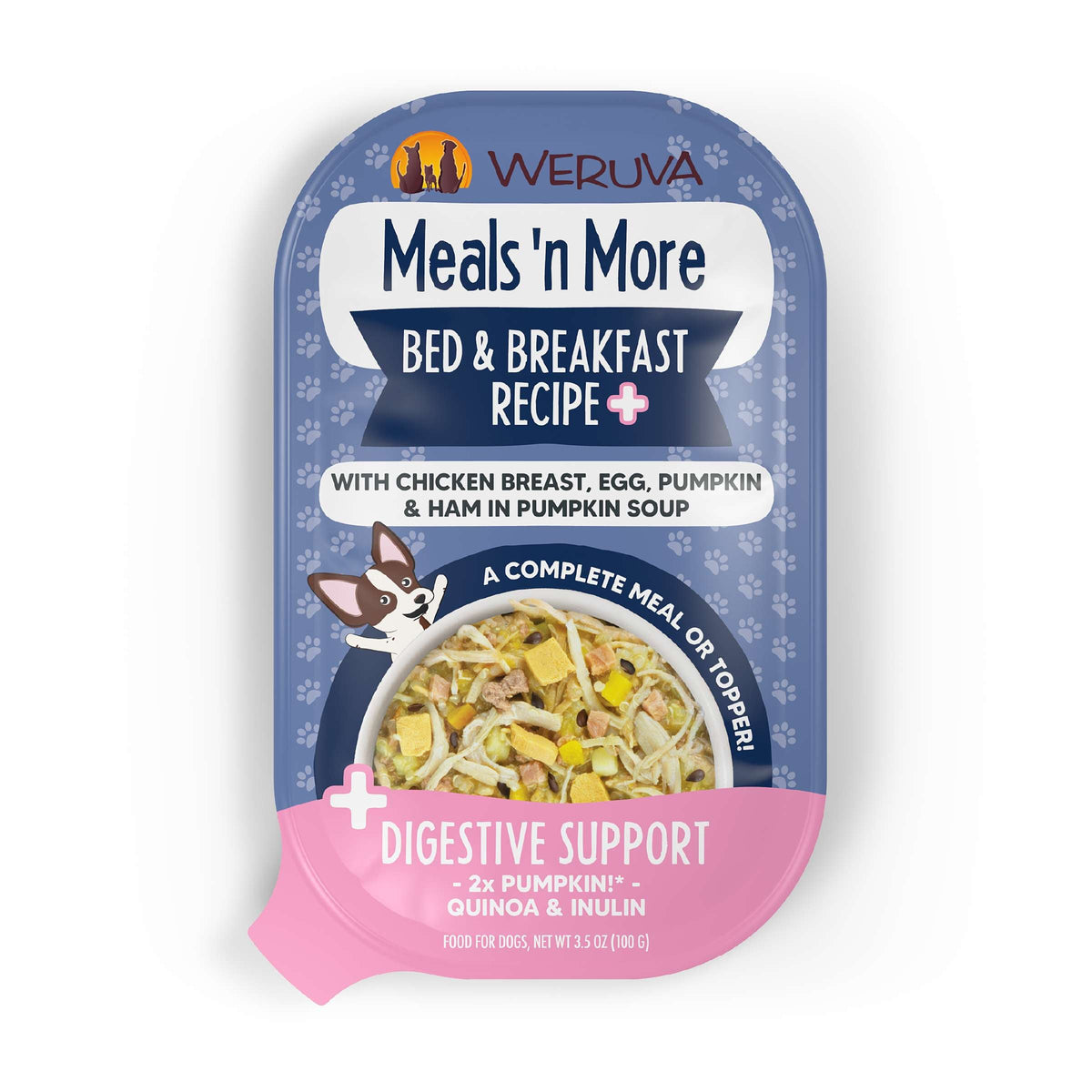 Weruva Meals &#39;n More Bed &amp; Breakfast Recipe+ Chicken, Egg, Pumpkin &amp; Ham Dog Food Cup