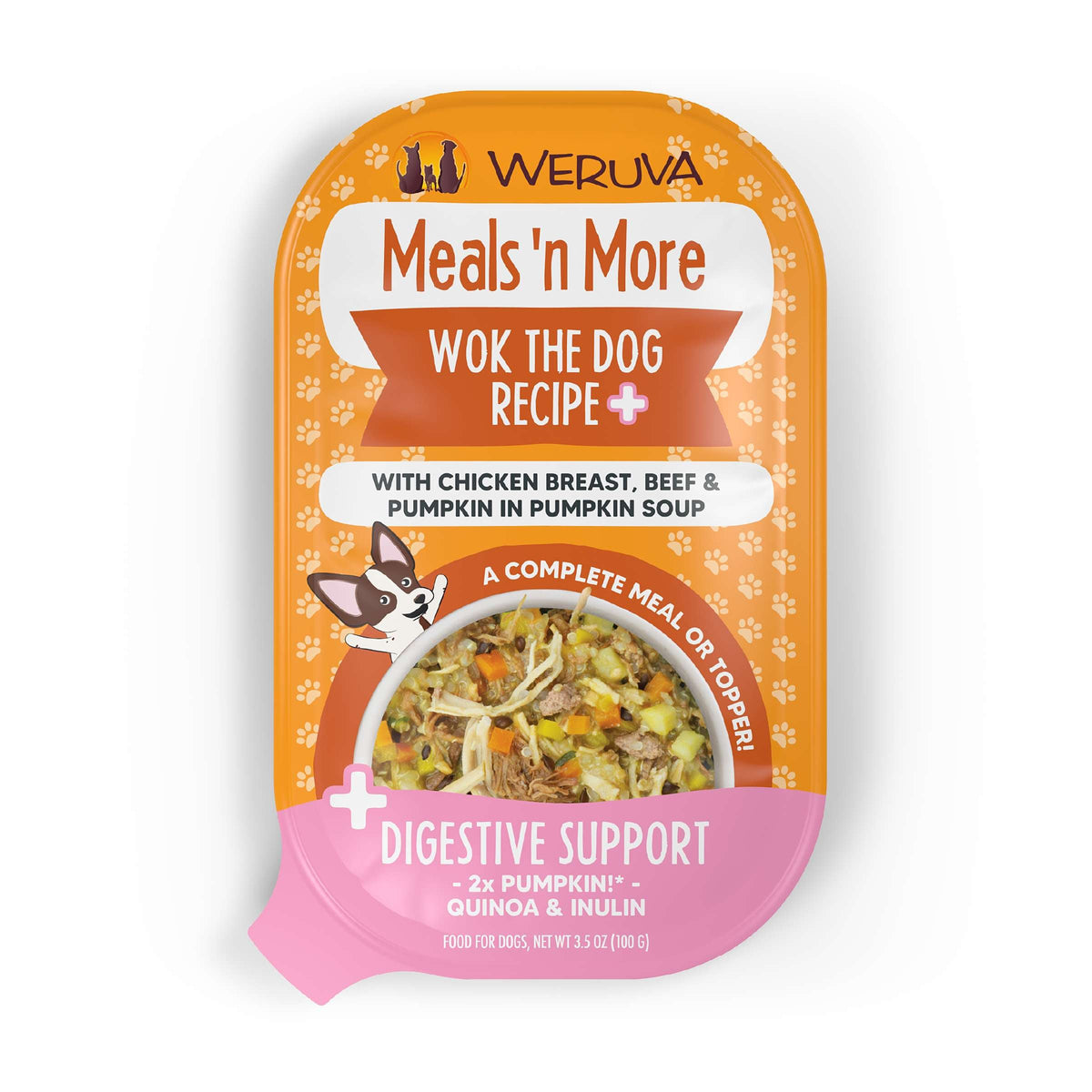 Weruva Meals &#39;n More Wok The Dog Recipe+ Chicken, Beef &amp; Pumpkin Dog Food Cup