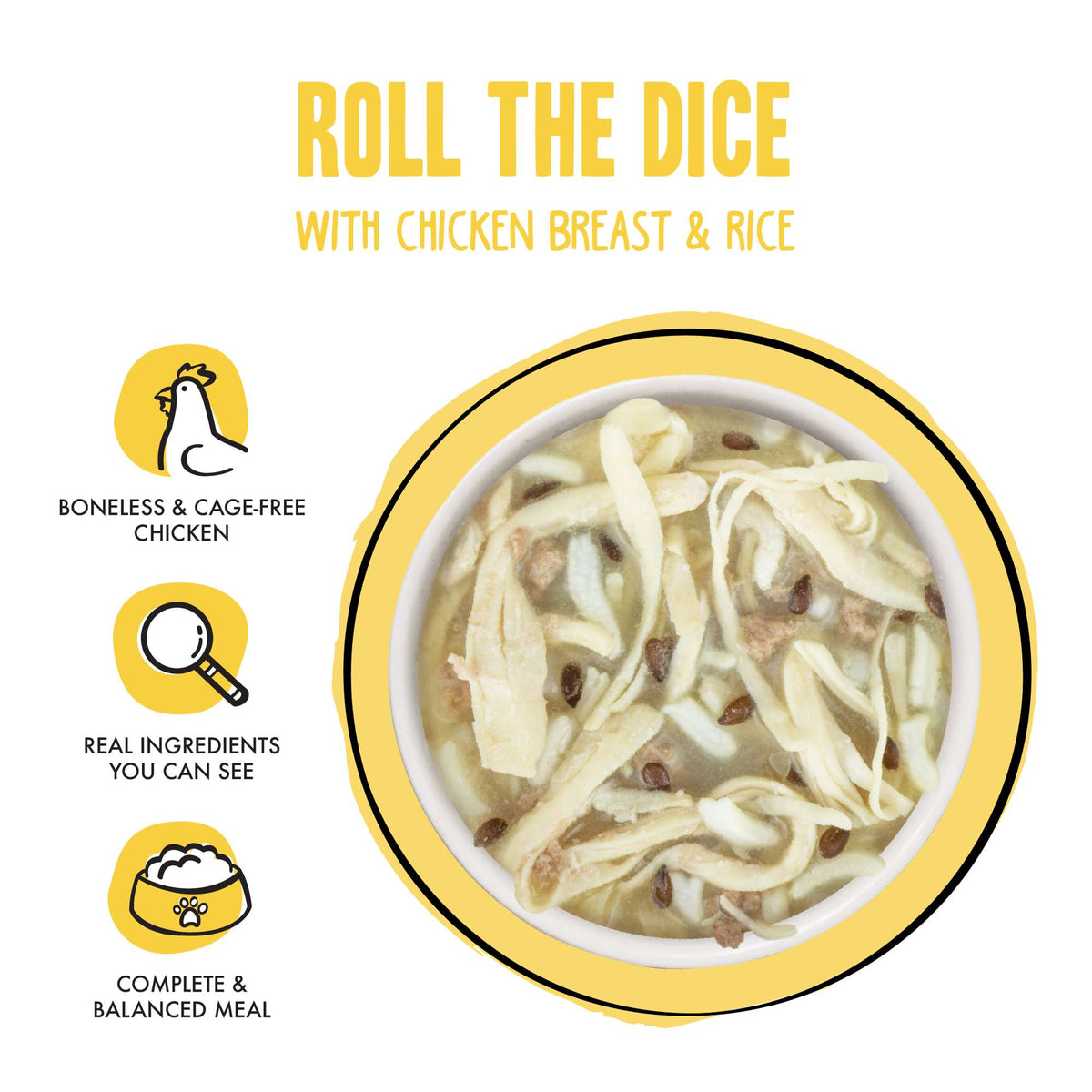 BFF Roll The Dice Chicken &amp; Rice Dog Food Cup