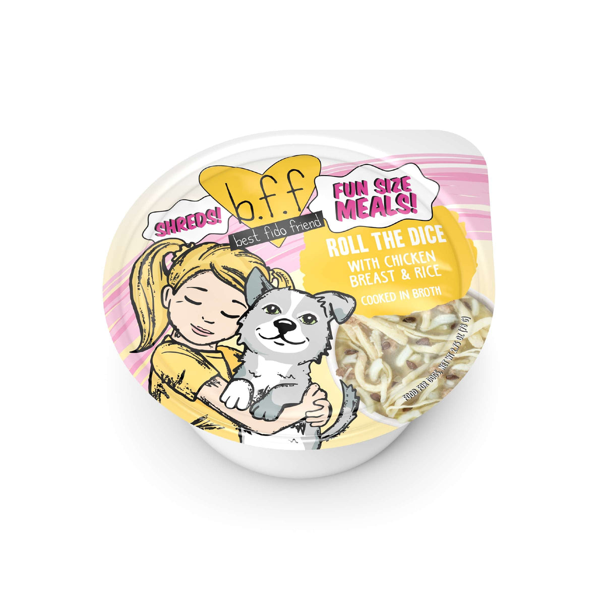 BFF Roll The Dice Chicken &amp; Rice Dog Food Cup