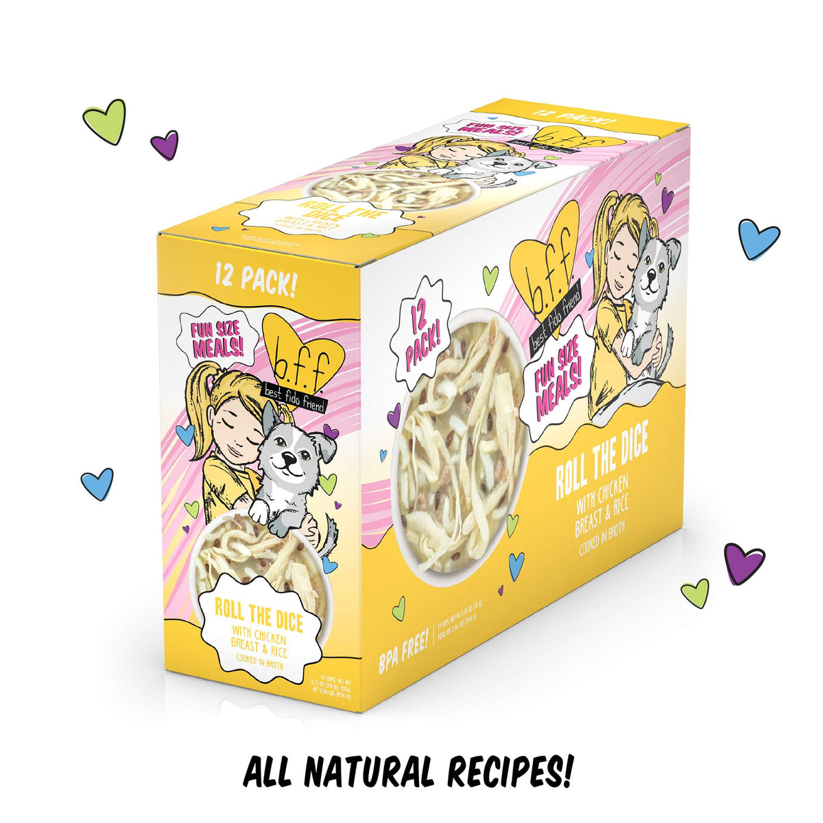 BFF Roll The Dice Chicken &amp; Rice Dog Food Cup