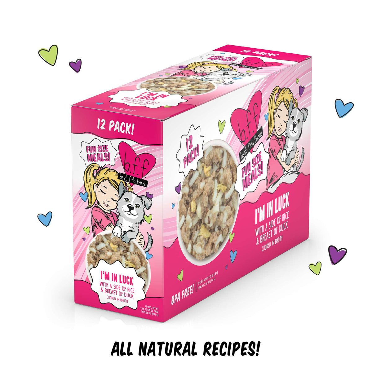 BFF I&#39;m In Luck Rice &amp; Duck Dog Food Cup