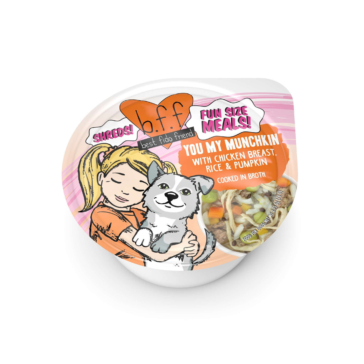 BFF You My Munchkin Chicken Rice &amp; Pumpkin Dog Food Cup