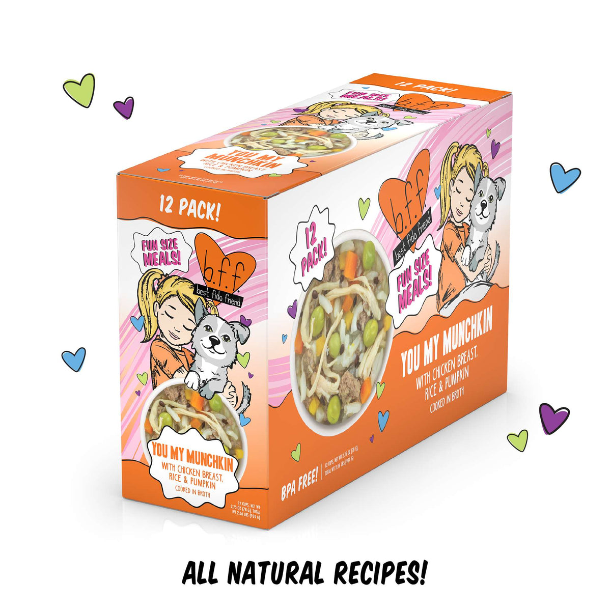 BFF You My Munchkin Chicken Rice &amp; Pumpkin Dog Food Cup