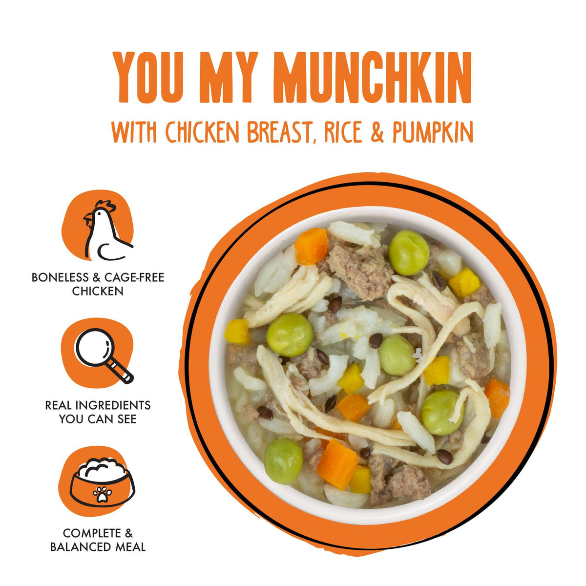 BFF You My Munchkin Chicken Rice &amp; Pumpkin Dog Food Cup