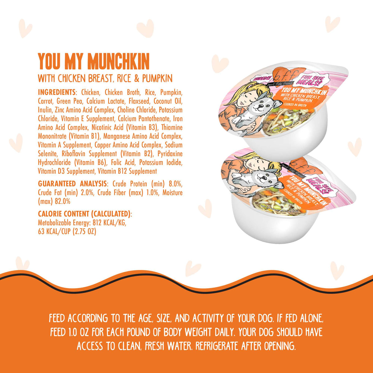 BFF You My Munchkin Chicken Rice &amp; Pumpkin Dog Food Cup