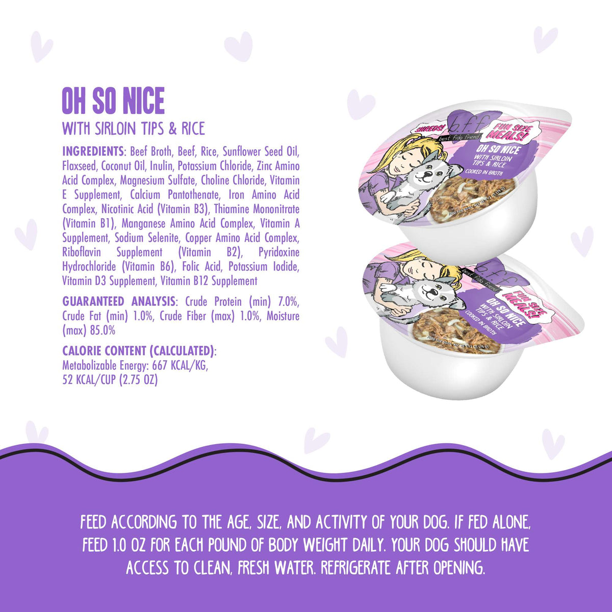 BFF Oh So Nice Beef &amp; Rice Dog Food Cup