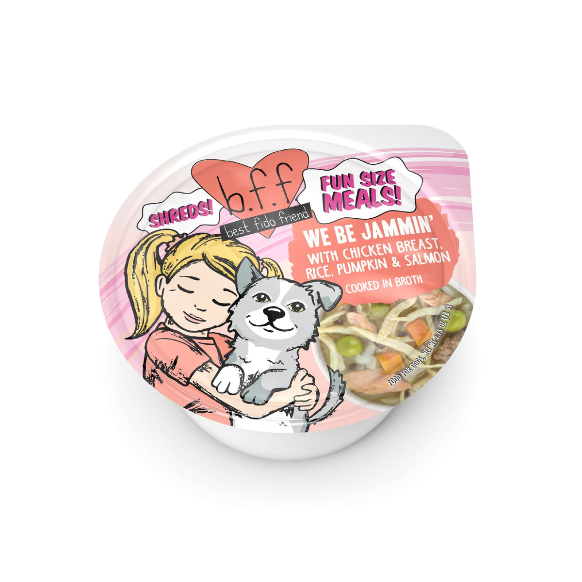 BFF We Be Jammin&#39; Chicken &amp; Salmon Dog Food Cup