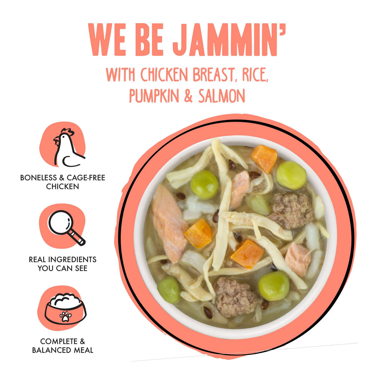 BFF We Be Jammin&#39; Chicken &amp; Salmon Dog Food Cup