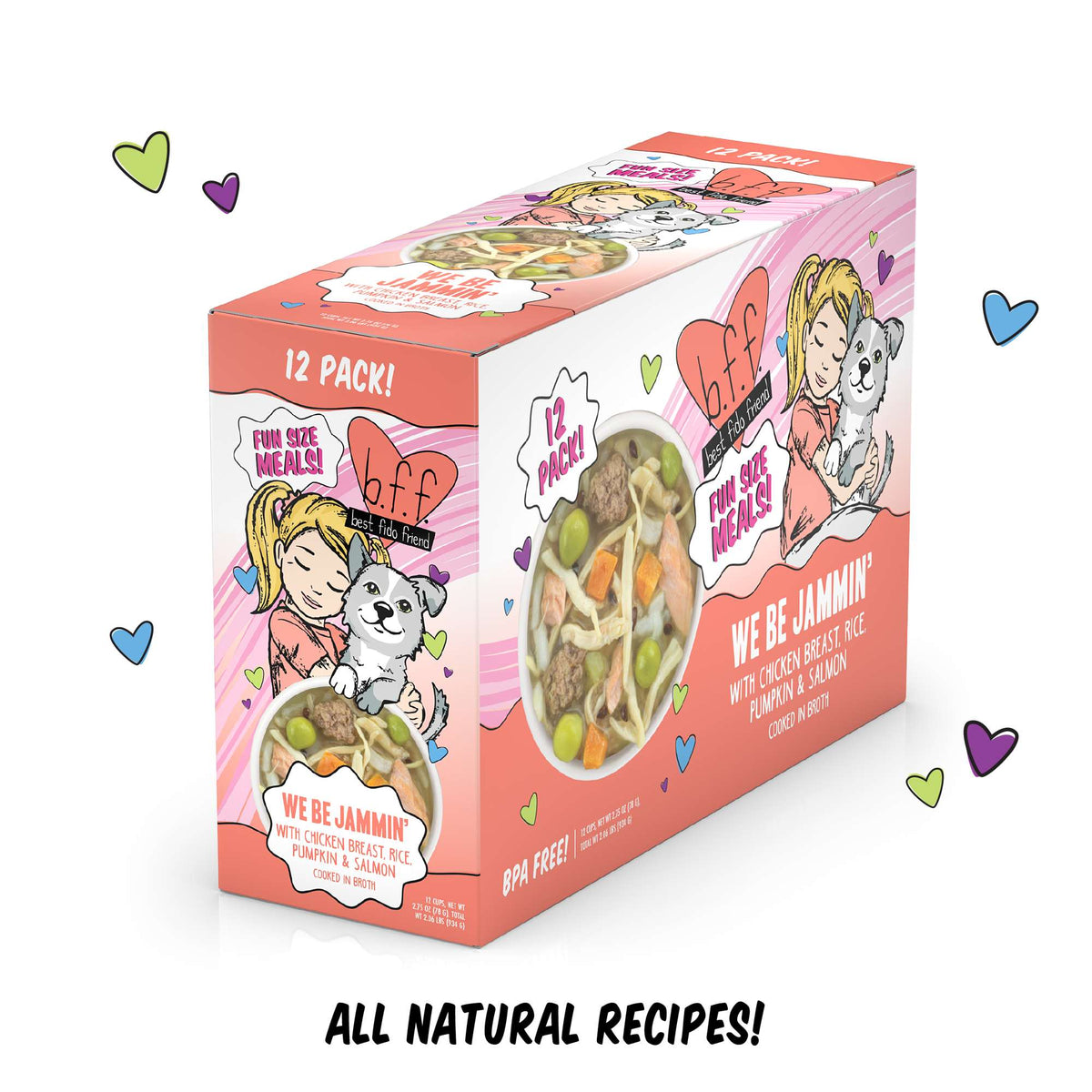BFF We Be Jammin&#39; Chicken &amp; Salmon Dog Food Cup