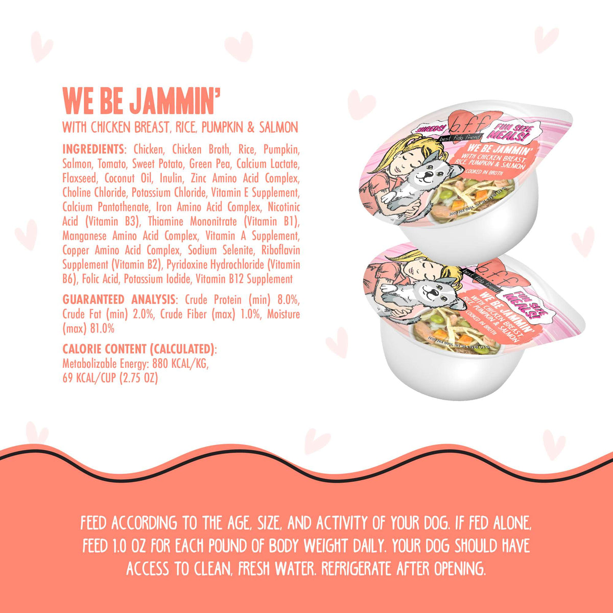 BFF We Be Jammin&#39; Chicken &amp; Salmon Dog Food Cup