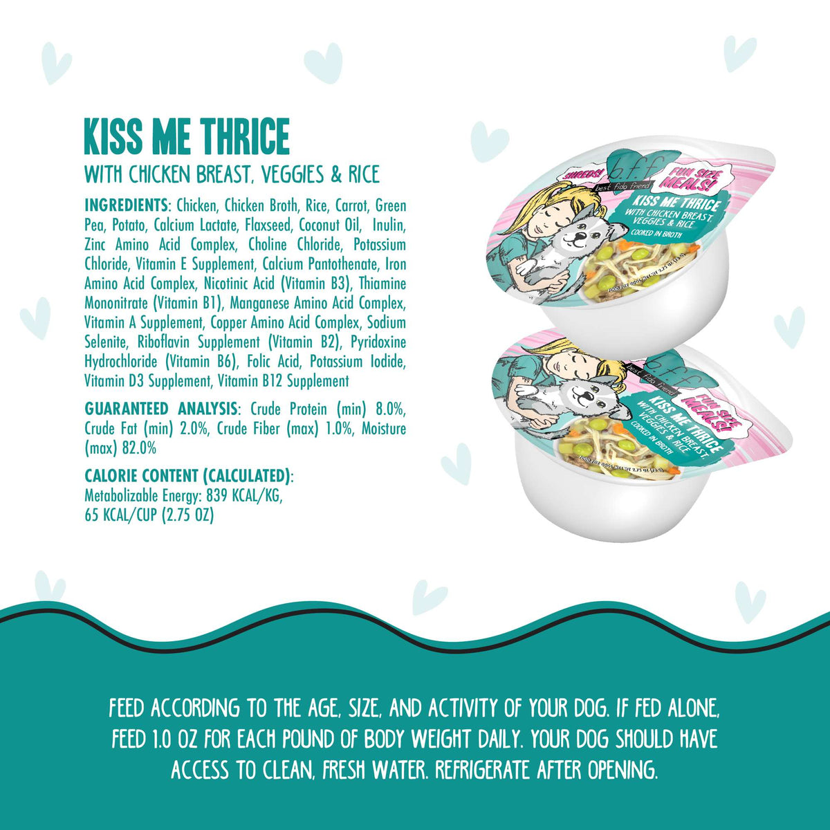 BFF Kiss Me Thrice Chicken &amp; Rice Dog Food Cup