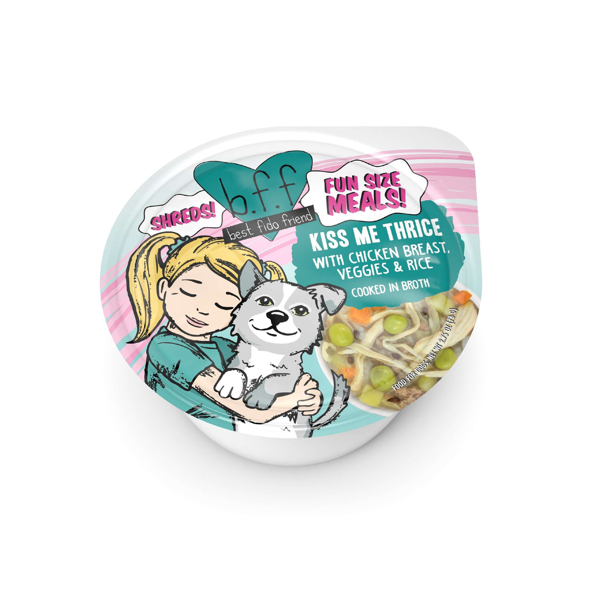 BFF Kiss Me Thrice Chicken &amp; Rice Dog Food Cup