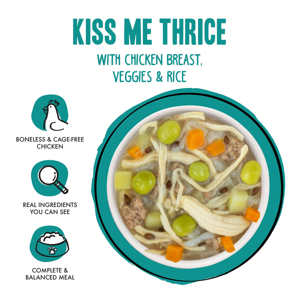 BFF Kiss Me Thrice Chicken &amp; Rice Dog Food Cup