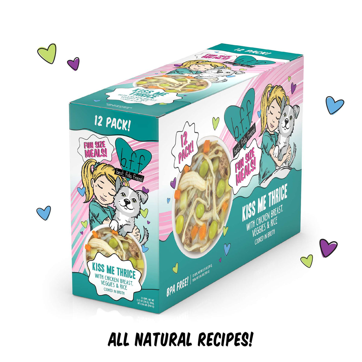 BFF Kiss Me Thrice Chicken &amp; Rice Dog Food Cup