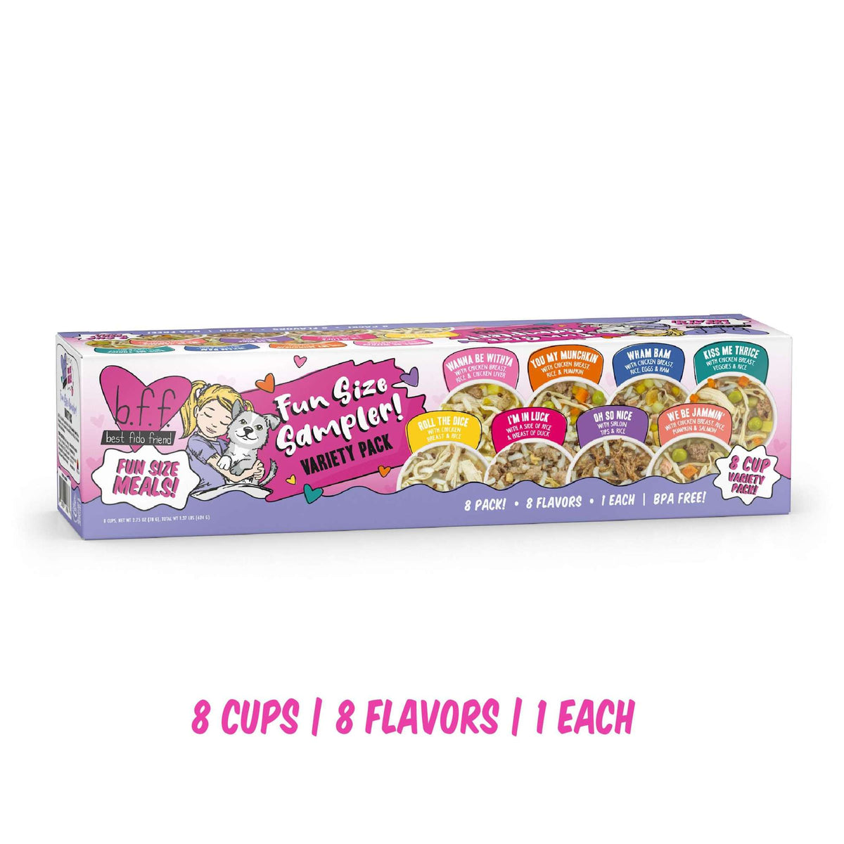 BFF Fun Size Sampler Variety Pack Dog Food Cups