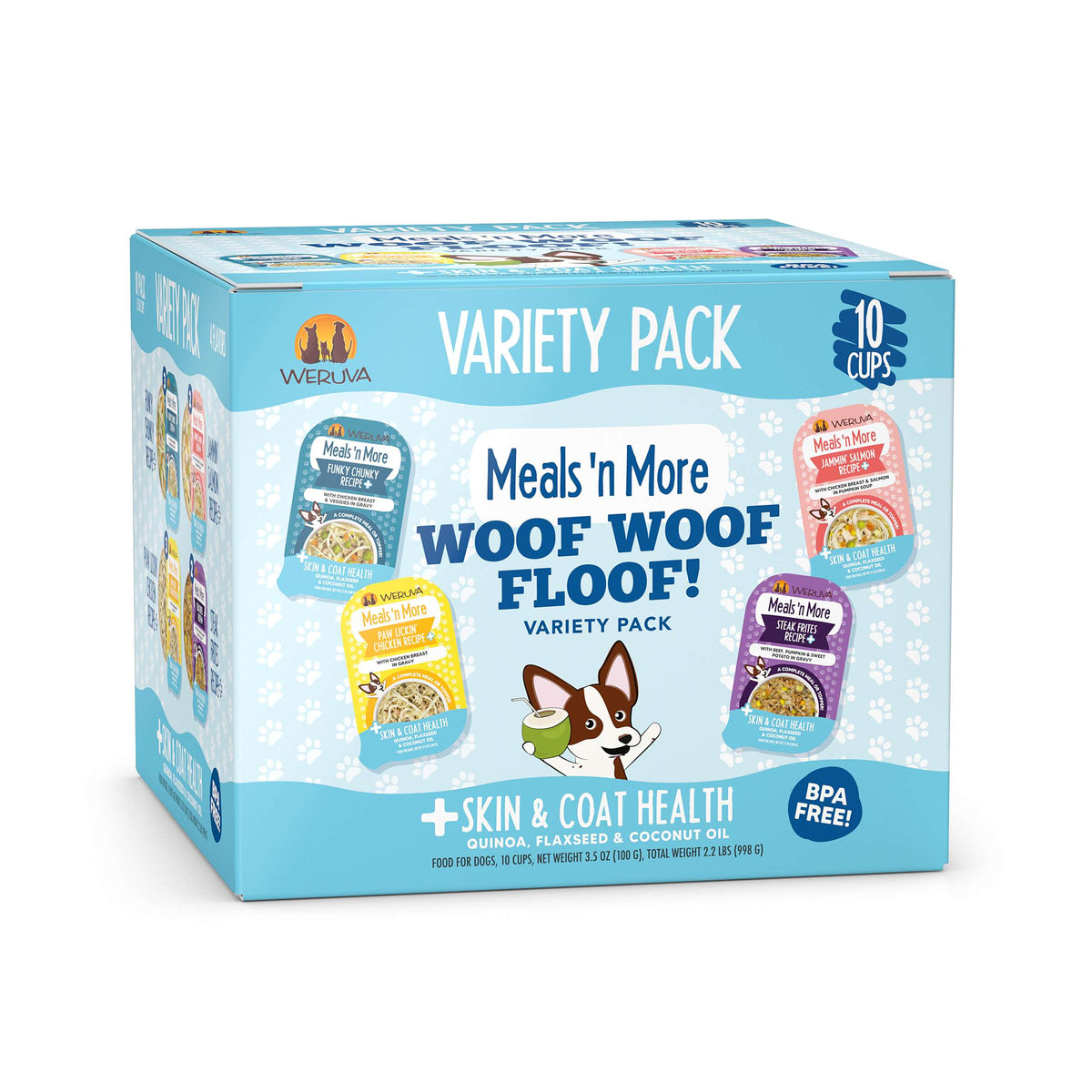 Weruva Meals &#39;n More Woof  Woof Floof! Variety Pack Dog Food Cups