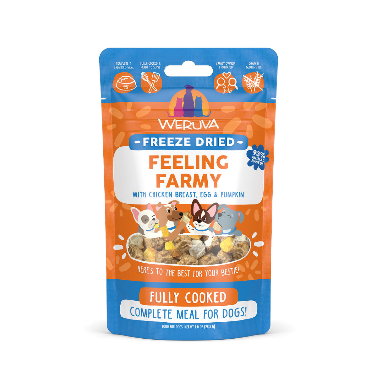 Weruva Freeze Dried Feeling Farmy with Chicken Breast, Egg &amp; Pumpkin Dog Food