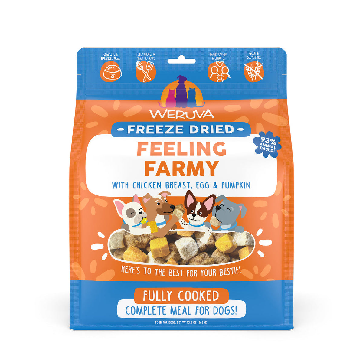Weruva Freeze Dried Feeling Farmy with Chicken Breast, Egg &amp; Pumpkin Dog Food