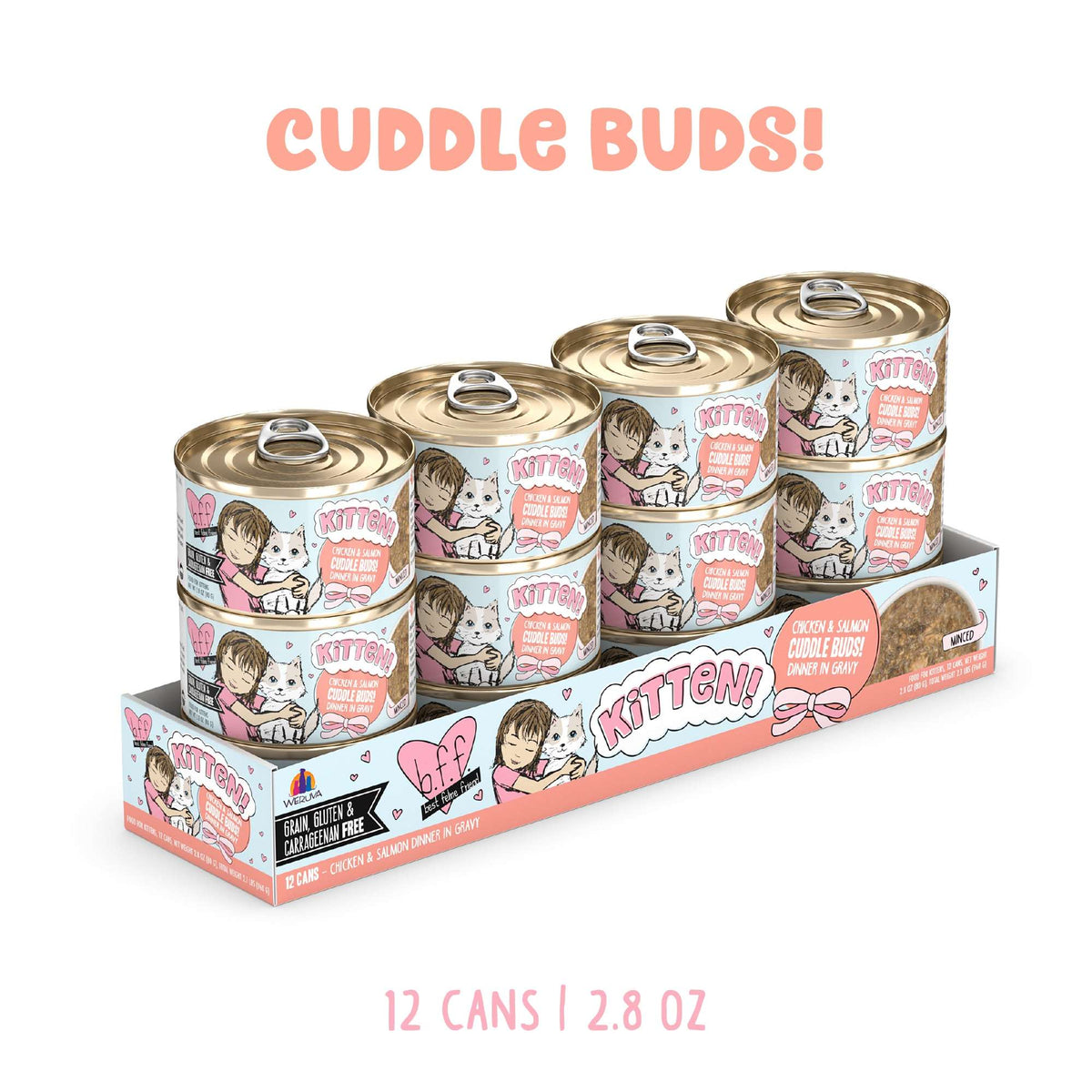BFF Kitten! Chicken and Salmon Cuddle Buds! Canned Cat Food