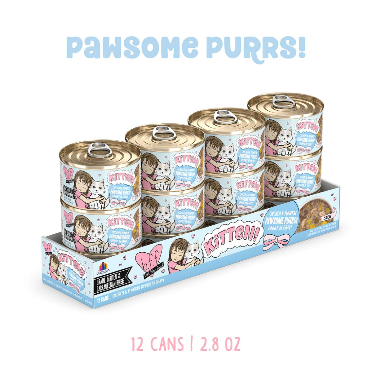 BFF Kitten! Chicken and Pumpkin Pawsome Purrs! Canned Cat Food