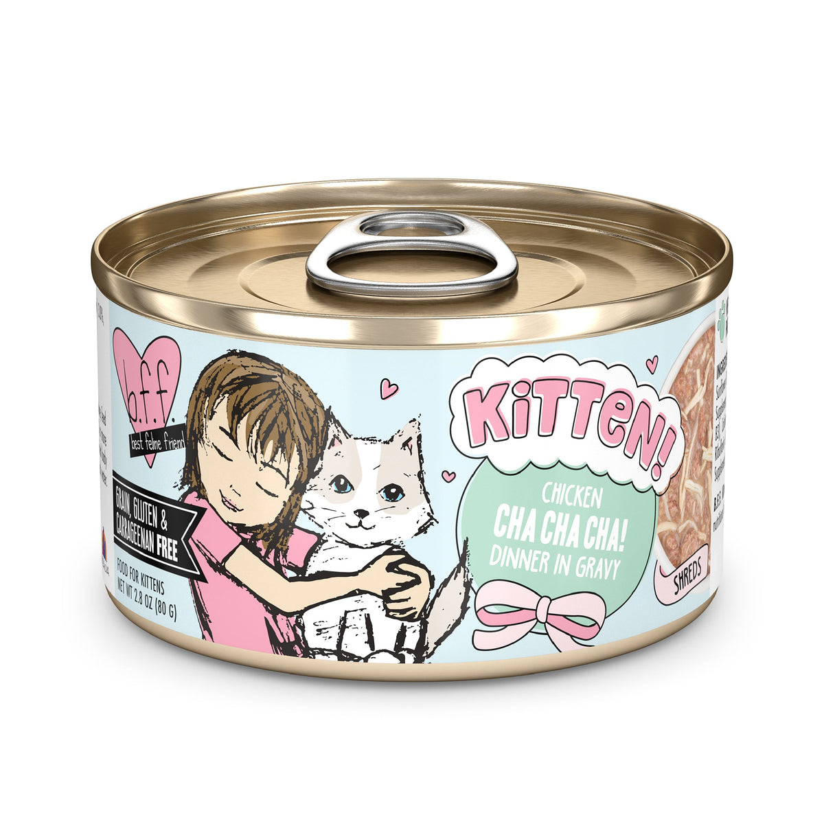 BFF Kitten! Chicken Cha Cha Cha! Dinner in Gravy Canned Cat Food