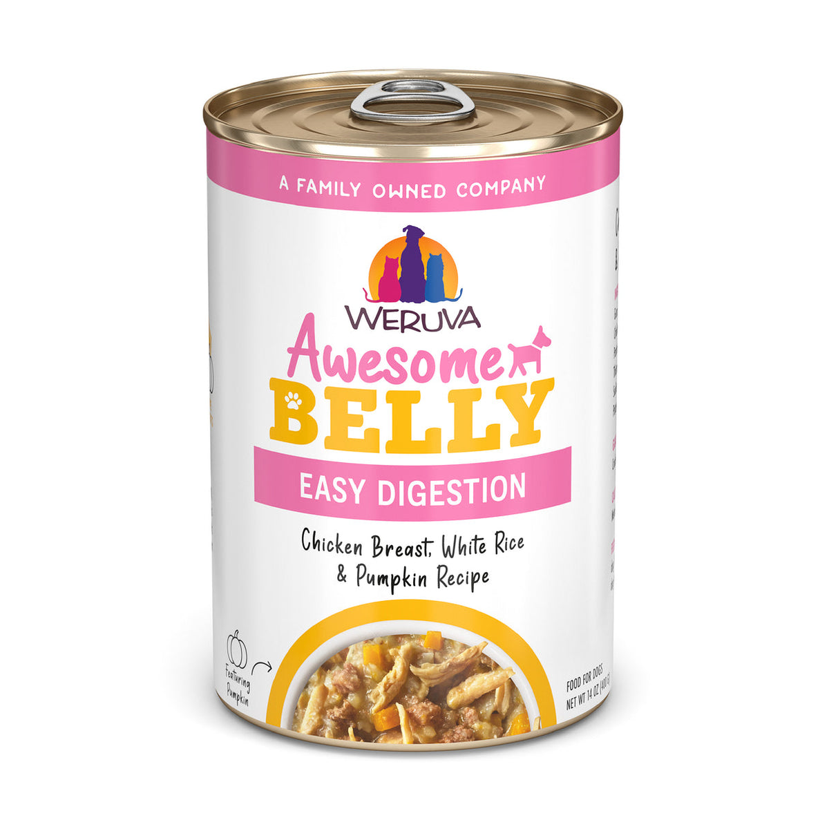 Weruva Awesome Belly Chicken Breast, White Rice &amp; Pumpkin Recipe Canned Dog Food