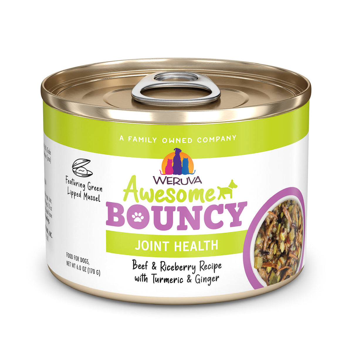 Weruva Awesome Bouncy Joint Health Beef &amp; Riceberry Recipe with Turmeric &amp; Ginger Canned Dog Food