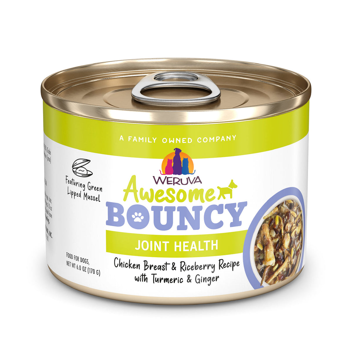 Weruva Awesome Bouncy Joint Health Chicken Breast &amp; Riceberry Recipe with Turmeric &amp; Ginger Canned Dog Food