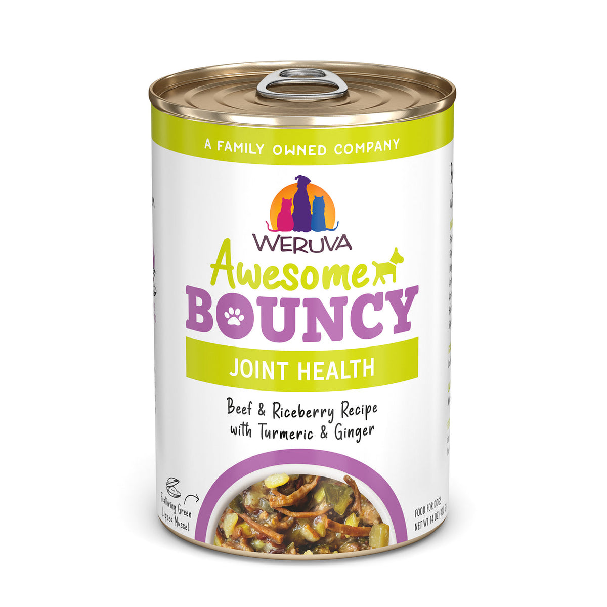 Weruva Awesome Bouncy Joint Health Beef &amp; Riceberry Recipe with Turmeric &amp; Ginger Canned Dog Food
