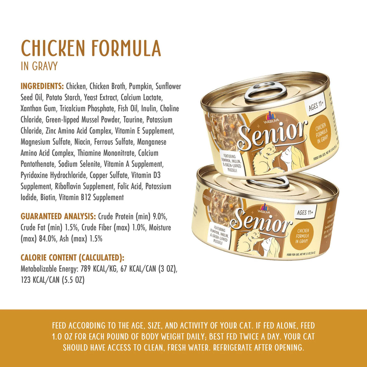 Weruva Senior Chicken Formula in Gravy Canned Cat Food