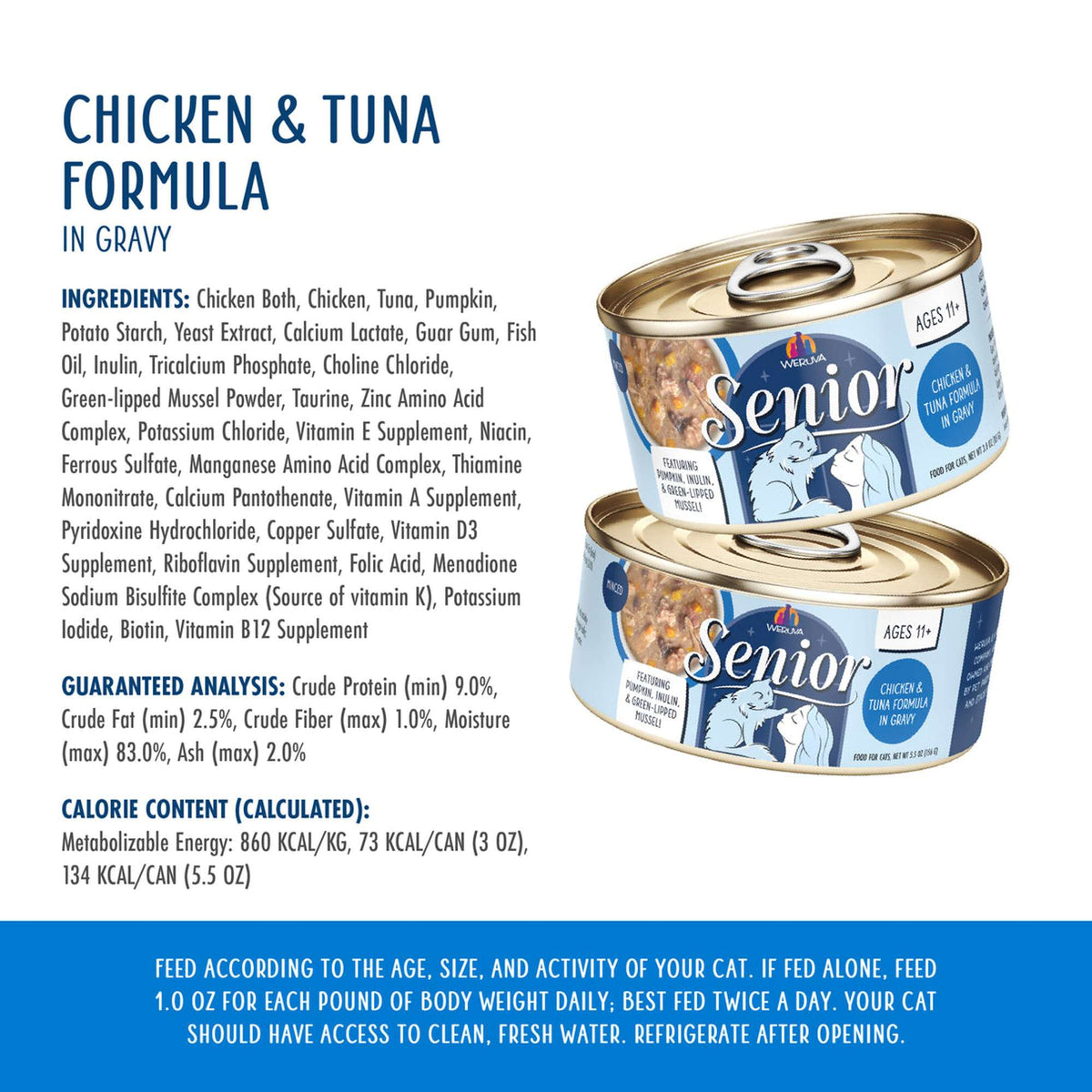 Weruva Senior Chicken &amp; Tuna Formula Canned Cat Food