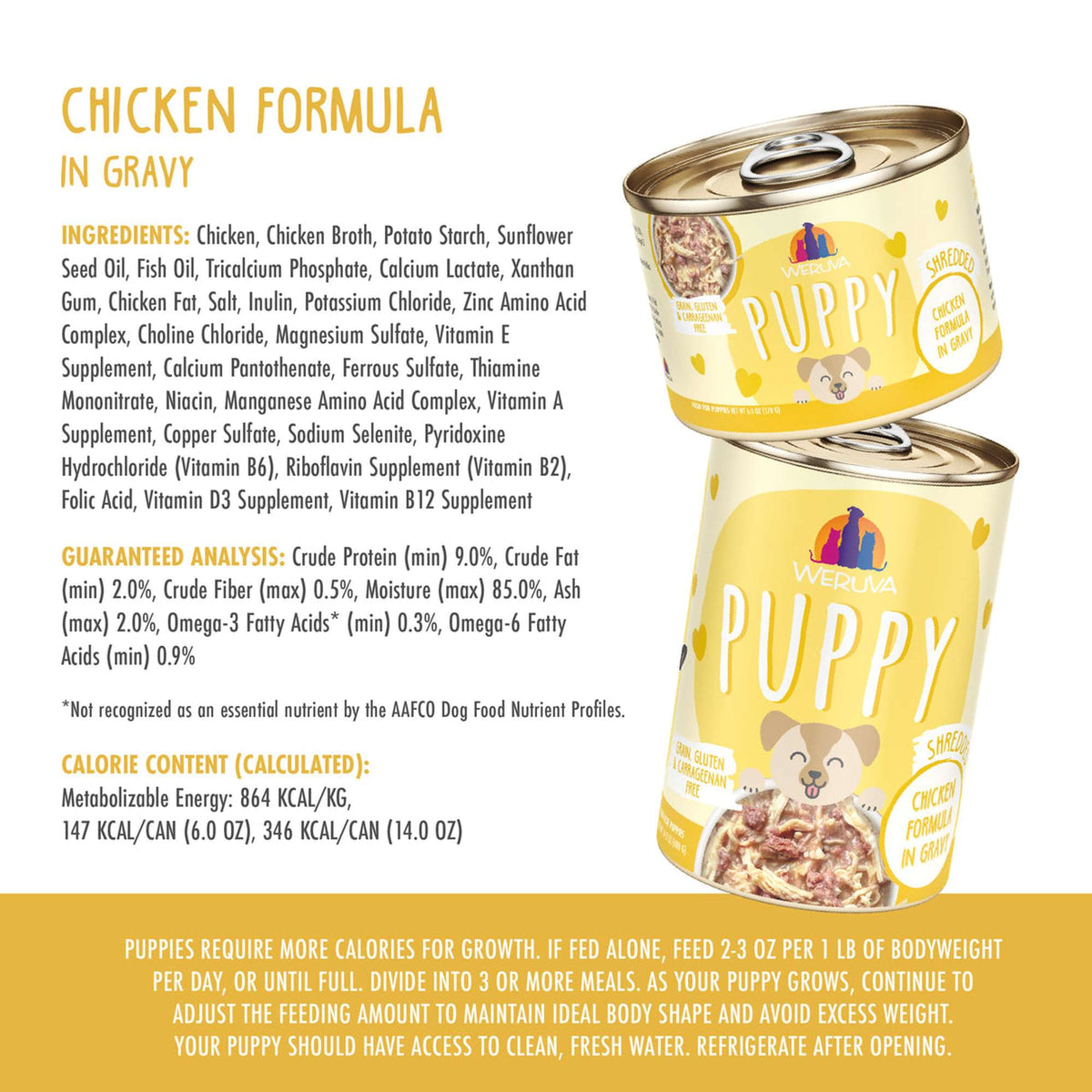Weruva Puppy Chicken Formula in Gravy Canned Dog Food