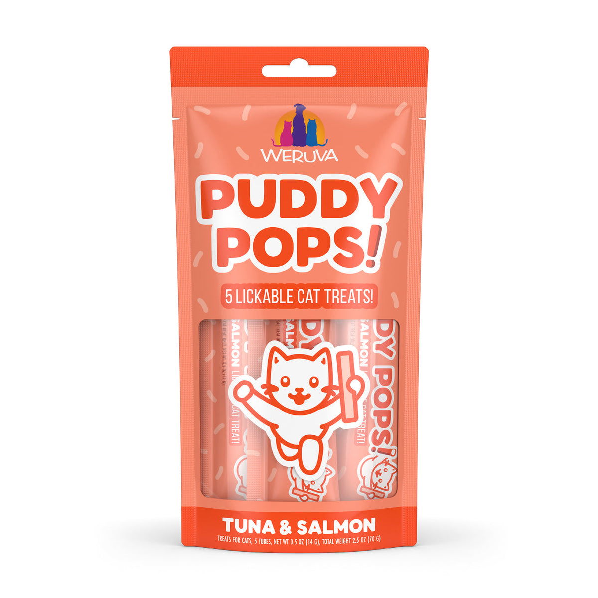 Weruva Puddy Pops! Lickable Tuna &amp; Salmon Cat Treat