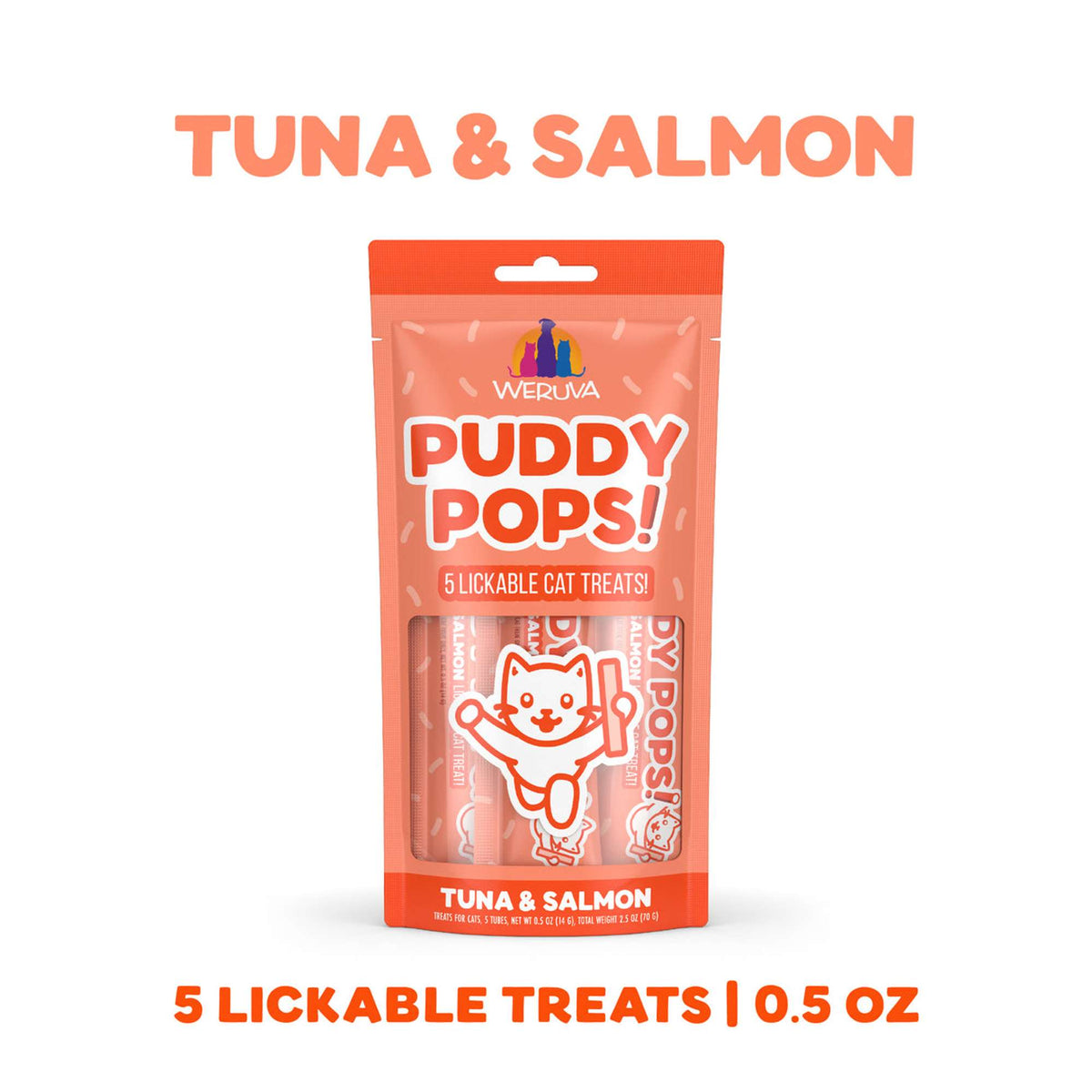 Weruva Puddy Pops! Lickable Tuna &amp; Salmon Cat Treat