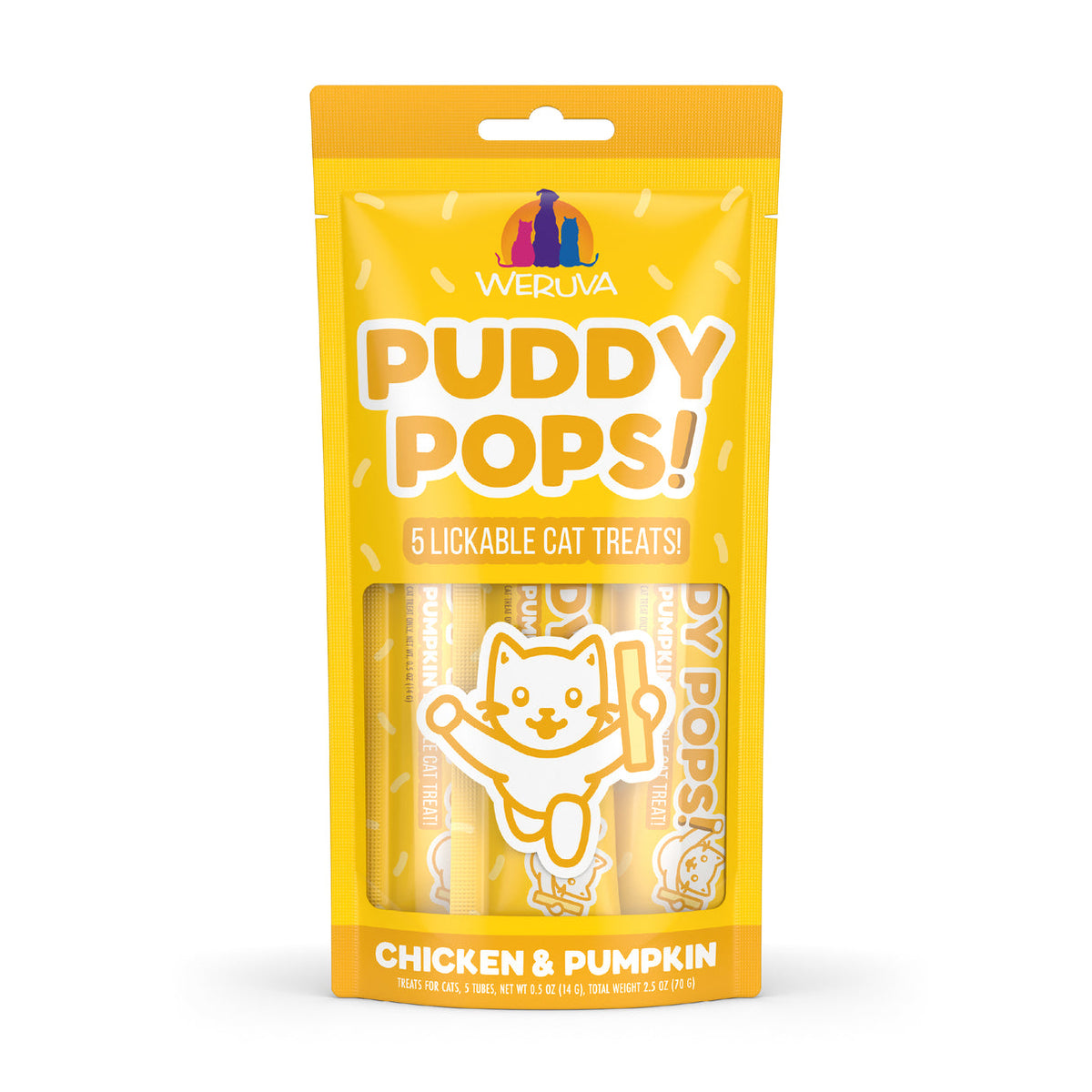 Weruva Puddy Pops! Lickable Chicken &amp; Pumpkin Cat Treat