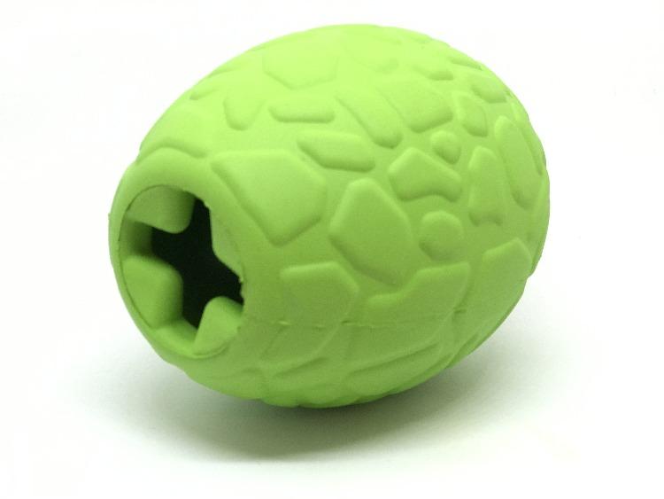 SodaPup Dinosaur Egg Durable Rubber Chew Toy & Treat Dispenser