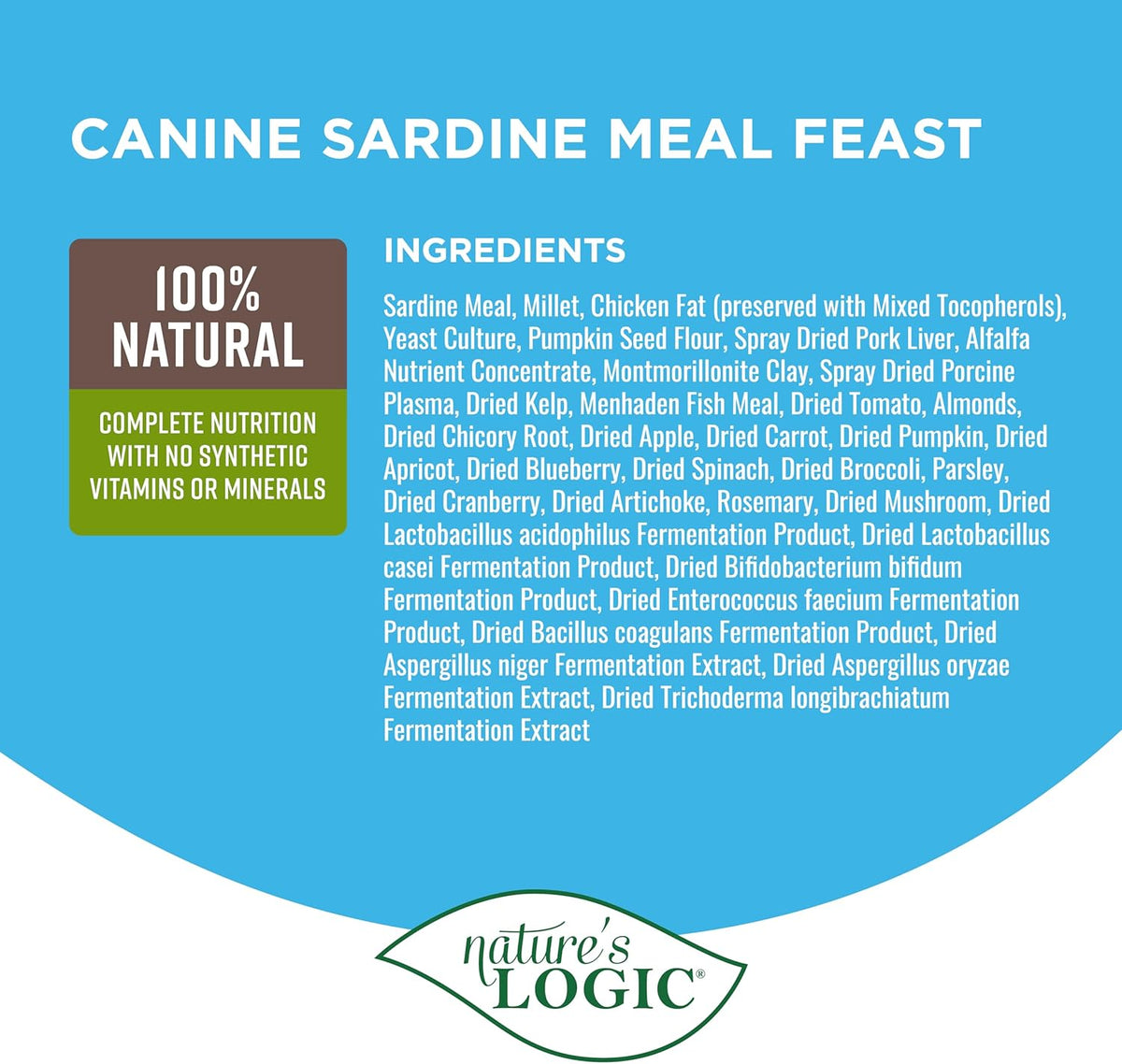 Nature&#39;s Logic Canine Sardine Meal Feast Dog Food