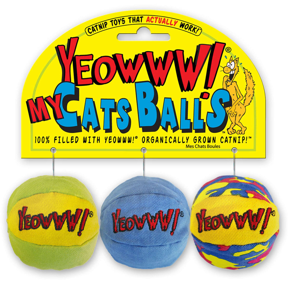 Yeowww! Catnip My Cats Balls Toys 3 Pack