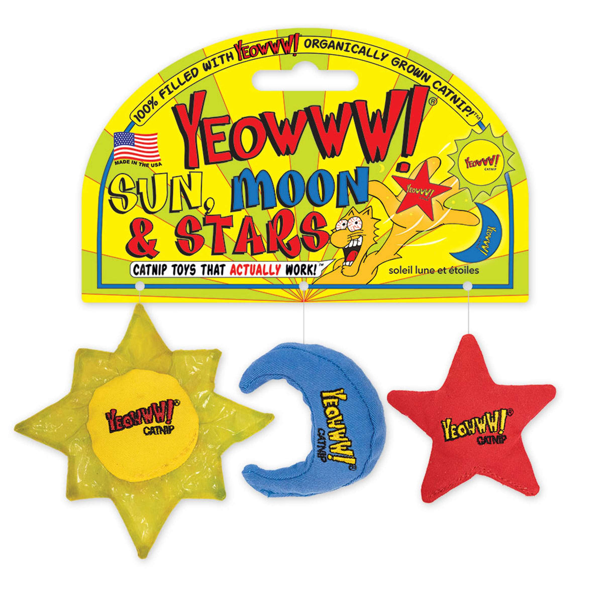 Yeowww! Catnip Sun, Moon &amp; Stars Toys