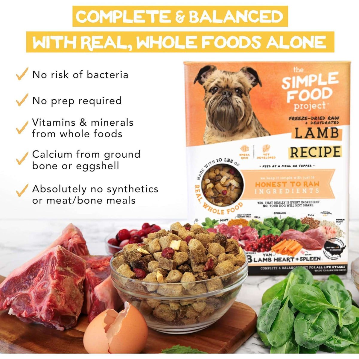 The Simple Food Project Lamb Freeze-Dried Dog Food
