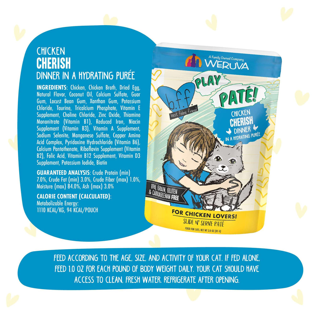 BFF Play Paté! Cherish Chicken Cat Food Pouch