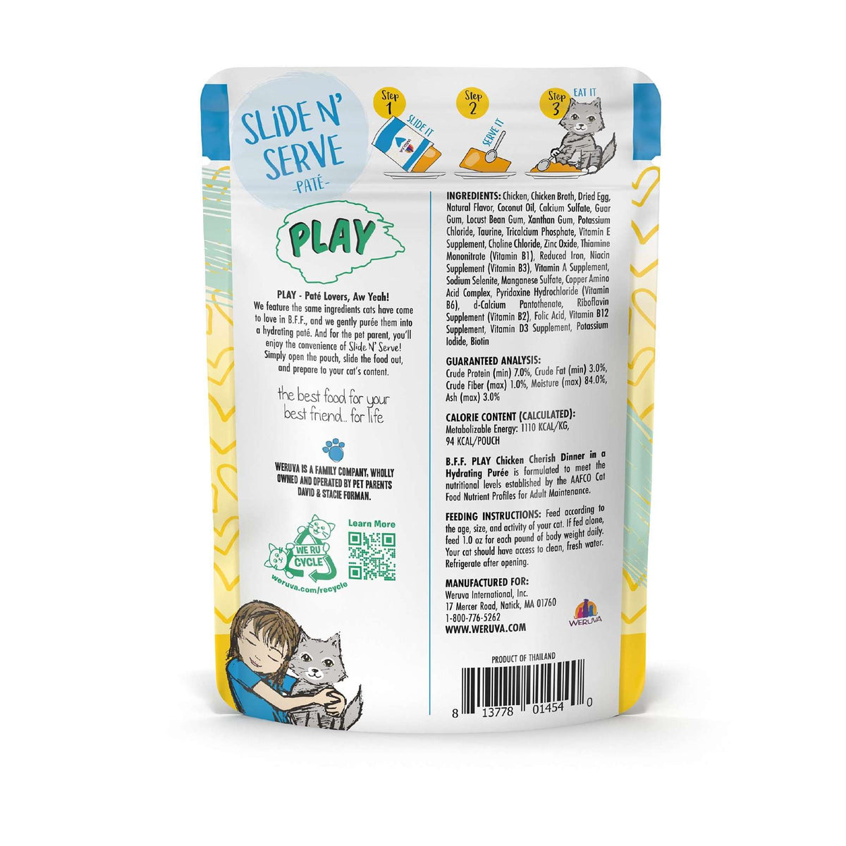 BFF Play Paté! Cherish Chicken Cat Food Pouch