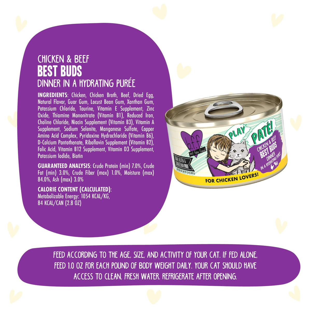 BFF Play Paté! Best Buds Chicken &amp; Beef Canned Cat Food