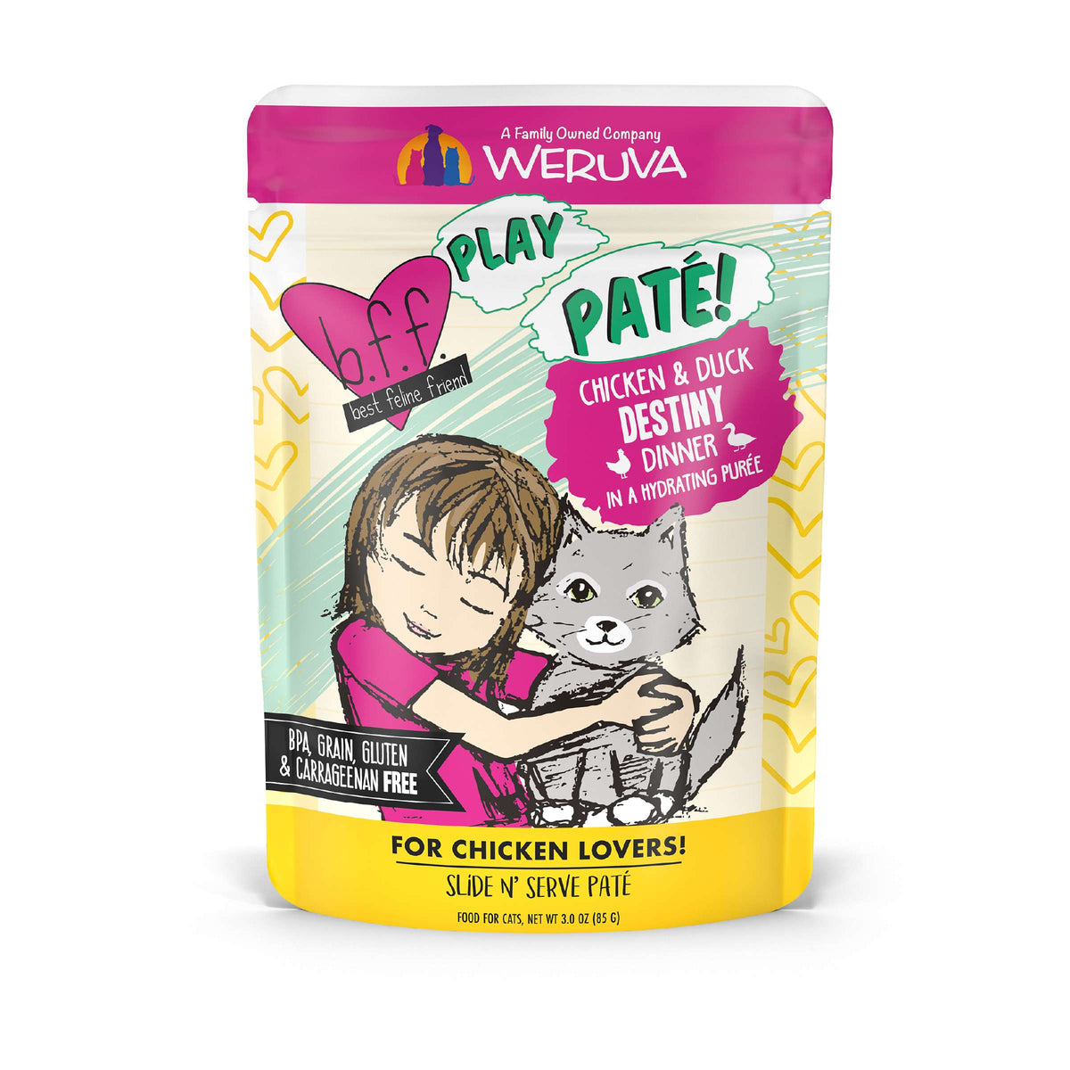 BFF Play Paté! Destiny Chicken &amp; Duck Cat Food Pouch